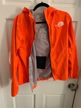 The North Face Orange Waterproof Hooded Jacket